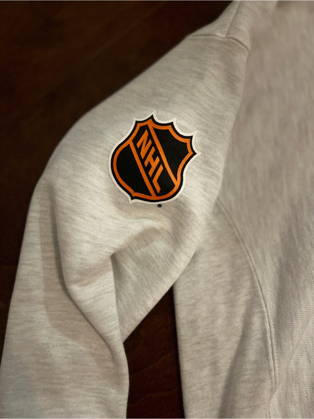 NHL Montreal Canadiens Light Gray Hoodie with Red & Blue Logo - Picture 3 of 7
